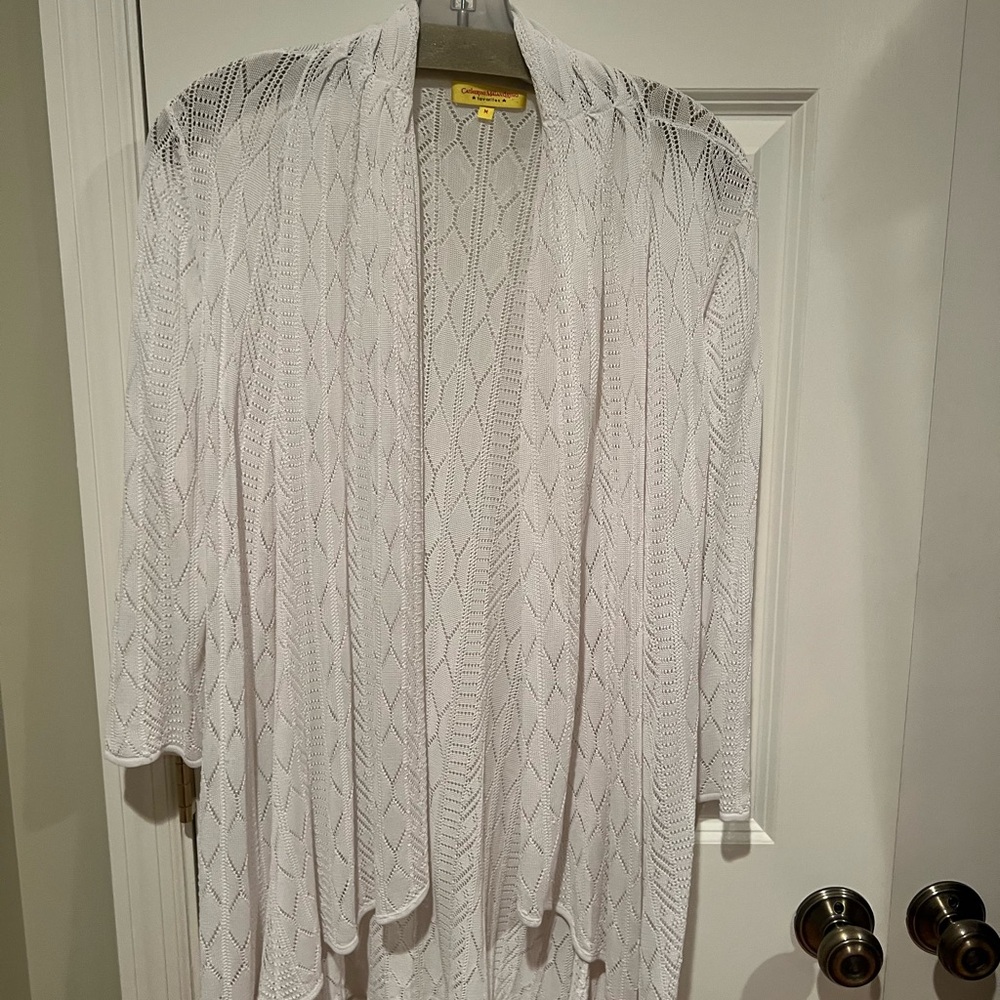 Catherine Malandrino Cream/White Knit Cardigan